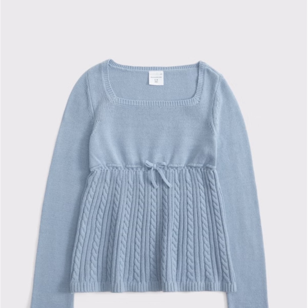 NWT Abercrombie Kids Light Blue Cable Knit Sweater